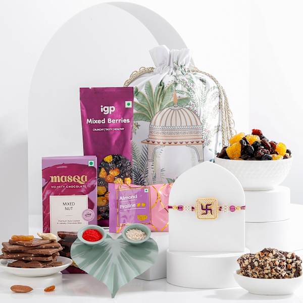 Traditional Rakhi And Delights Hamper