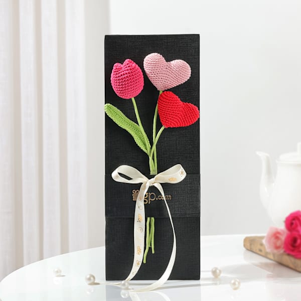 Treasured Blooms Crochet Gift Arrangement