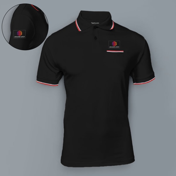 Tropikana Dry n Cool Polo T-shirt for Men (Black)