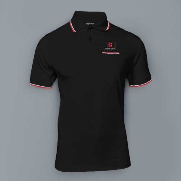 Tropikana Dry n Cool Polo T-shirt for Men (Black)