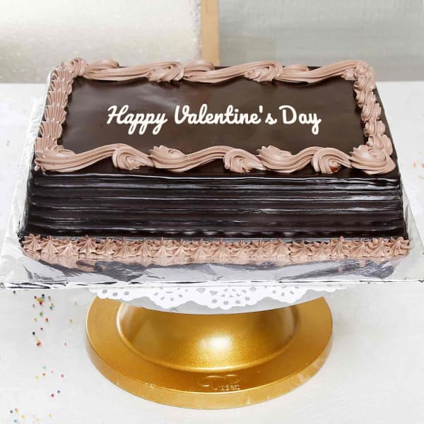 Two Kg Chocolate Rectangular Cake: Gift/Send Valentine's Day Gifts