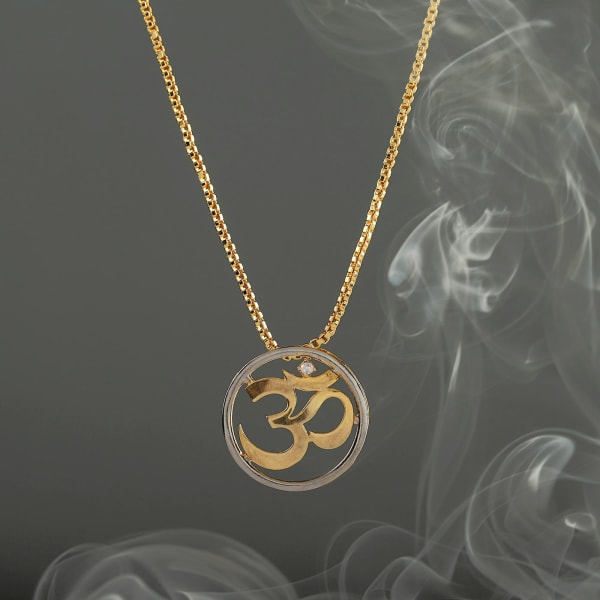 Two toned Om Pendant
