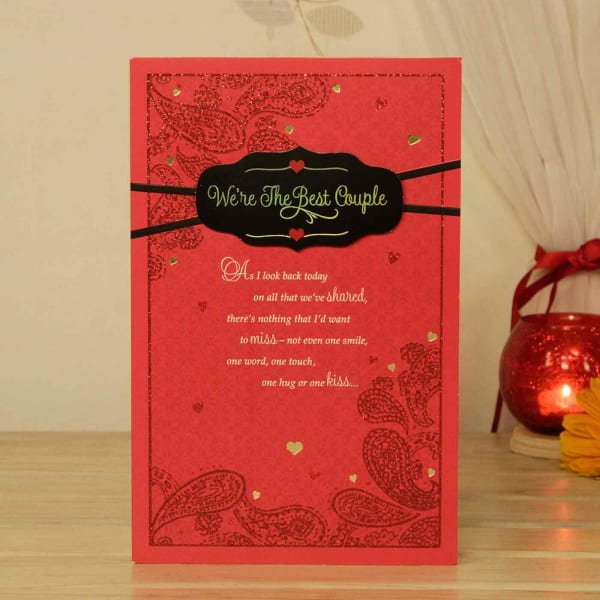 Valentine Card For Couple Gift Send Valentine S Day Gifts Online L11022394 Igp Com