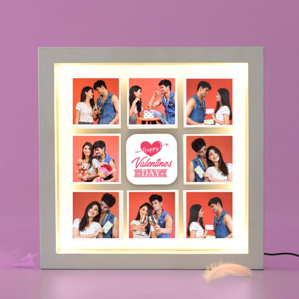 Valentine Collage Personalized LED frame