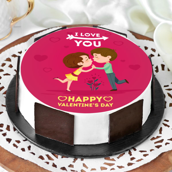 Valentine Kissing Proposal Cake (1 Kg)