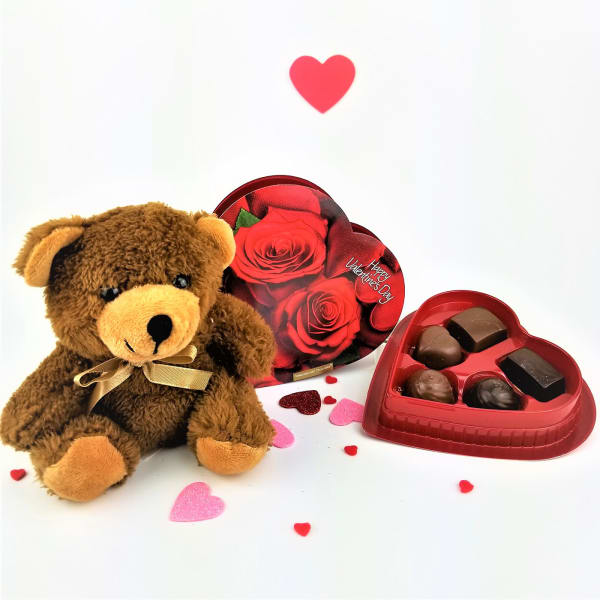 Valentine Special Assorted Chocolates with Teddy
