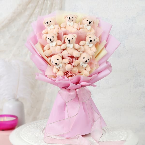 Valentine Special Teddy Bouquet