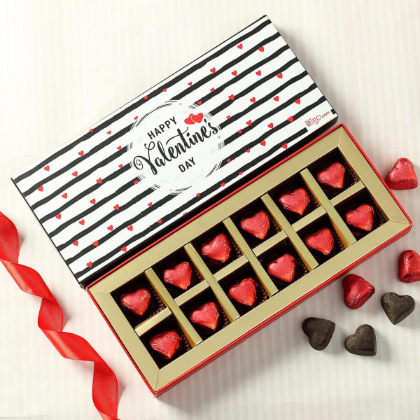 Valentines Day Heart Shaped Dark Chocolates