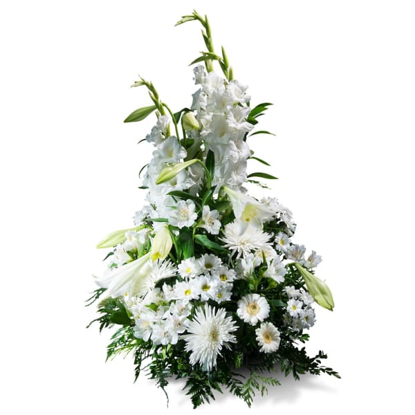 Vertical Bouquet in white shades