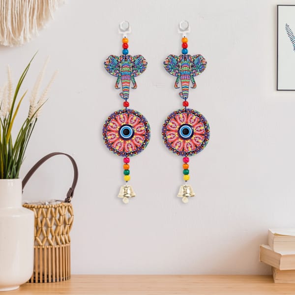 Vibrant Gaj Shakti Kavach Wall Hanging For Diwali