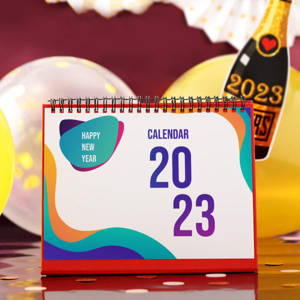 Vibrant New Year Personalized Calendar