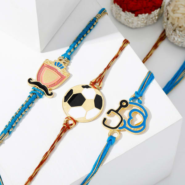 Vibrant Quirky Rakhi Set Of 3