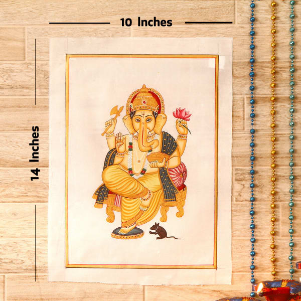 Vishwaraja Gold Idol Silk Painting