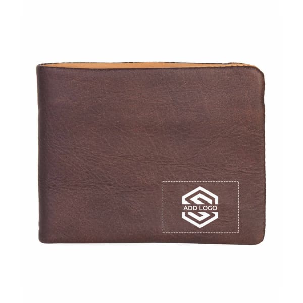 VT Brown Midas Leather Wallet - Customizable with Logo