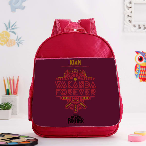 Wakanda Forever - School Bag - Personalized - Pink