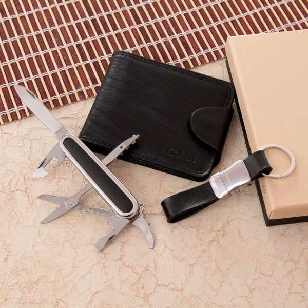 Wallet with Keychain & Swiss Knife Combo: Gift/Send Fashion and Lifestyle Gifts Online L11041918 ...