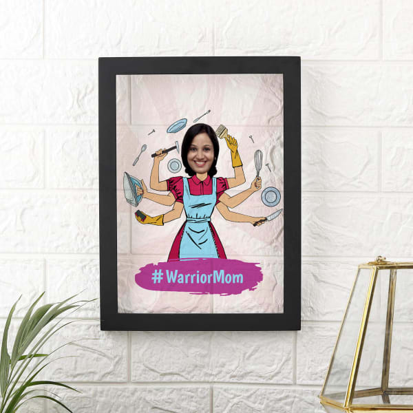 Warrior Mom Personalized Caricature Frame