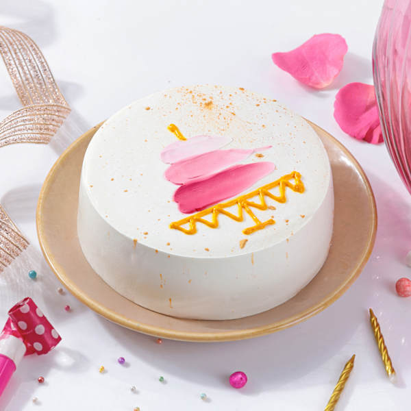 Whimsical White Delight Cake