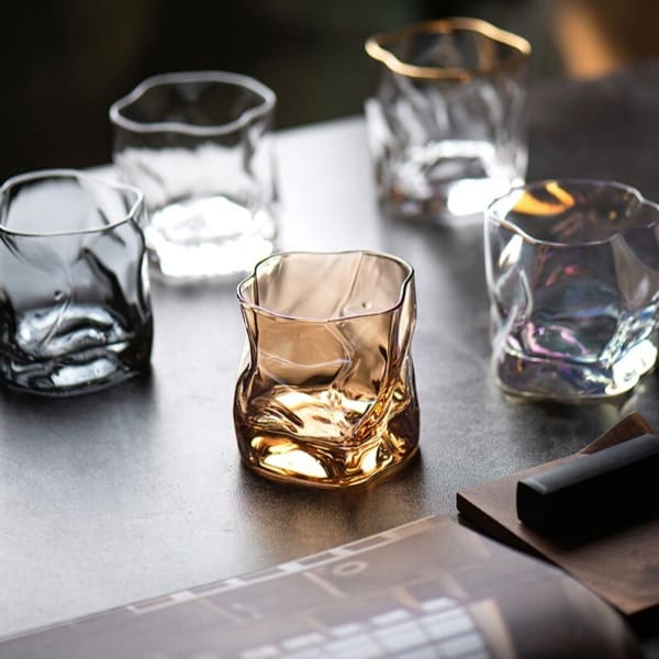 Whiskey Glasses - Asymmetric - Assorted - Set Of 6