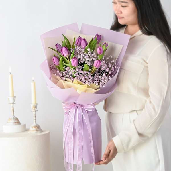 Whispers Of Purple Elegance Bouquet