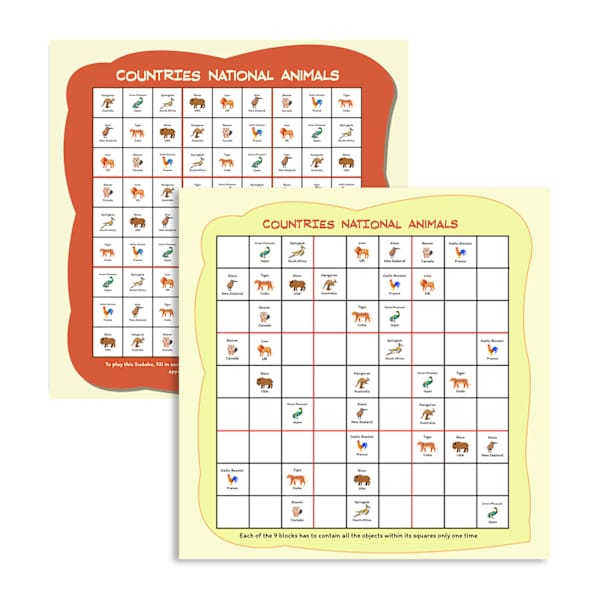 Wild Wonder National Animal Sudoku - Single Piece