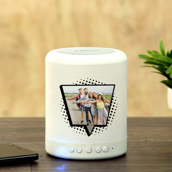 Wireless Bluetooth Speaker with Colorful Touch & LED Light Lamp - Customize With Logo And Image