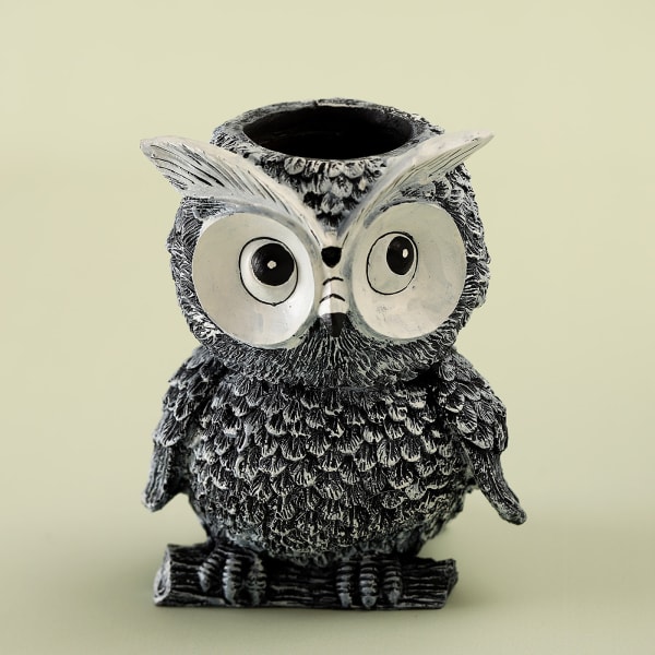 Wise Owl Resin Planter - Without Plant