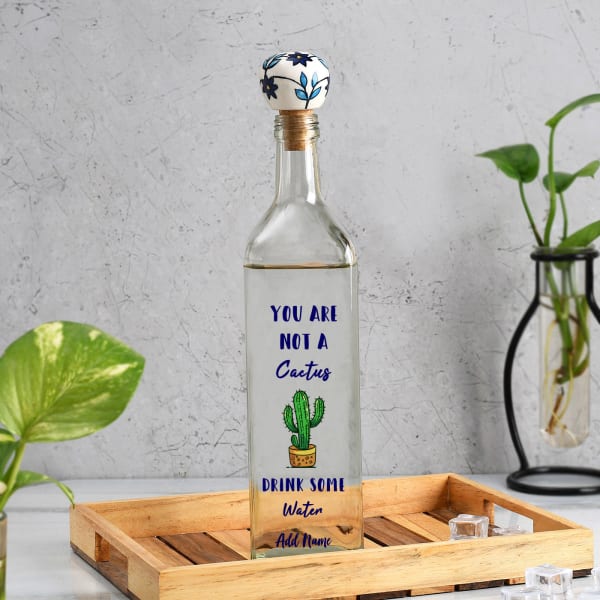Witty Personalized Glass Water Bottle 1000ml