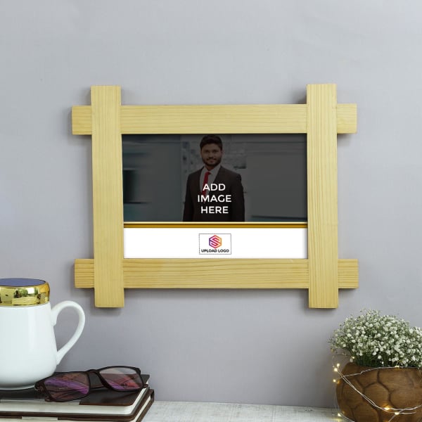Wooden Photo Frame - Customized With Logo And Image