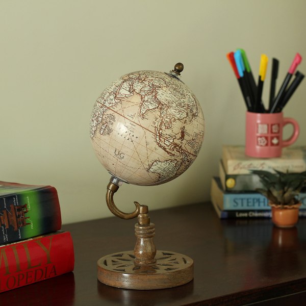 Wooden Spinning Globe