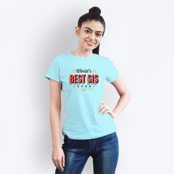 World's Best Sis Ever T-shirt - Mint