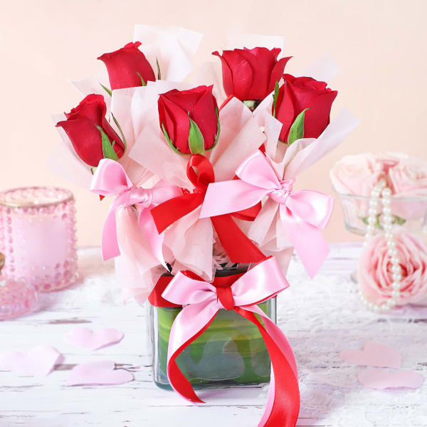 Wrapped In Love Vase Arrangement