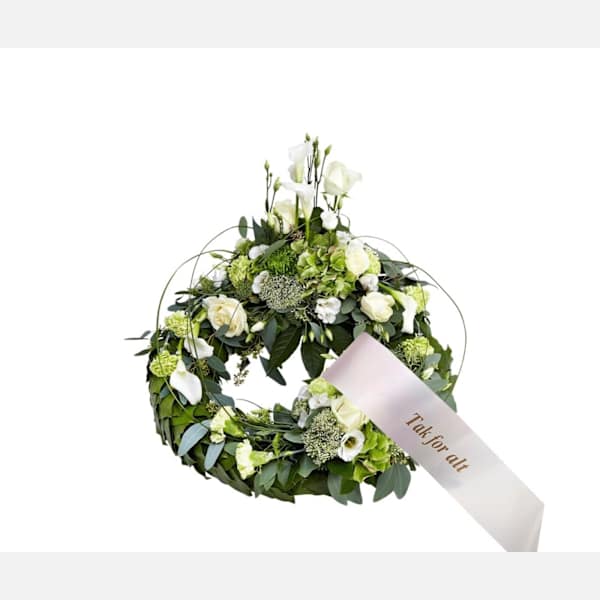 Wreath with ribbon