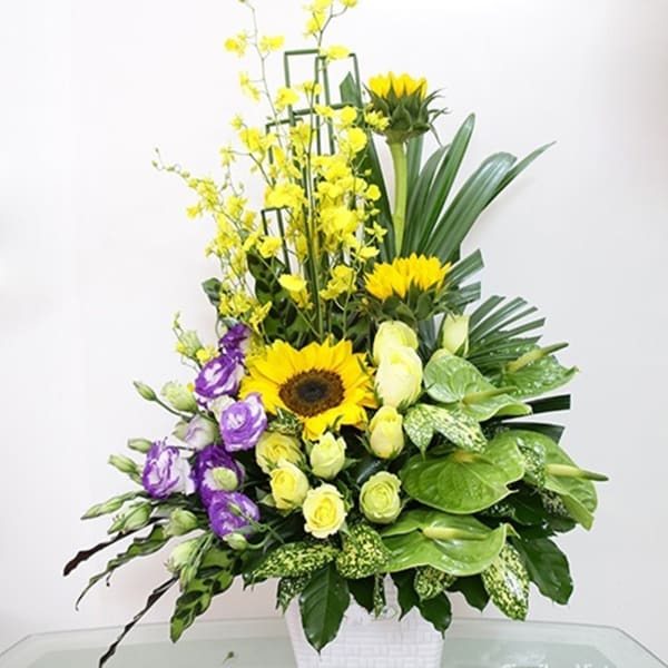 yellow & purple arrangement