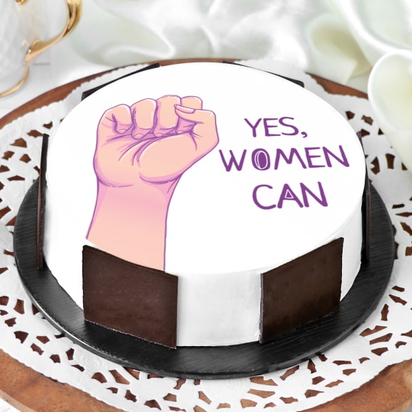 Yes Women Can Photo Cake (1 Kg)