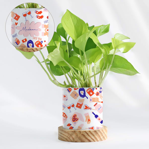 You Are Mine - Money Plant With Personalized Planter