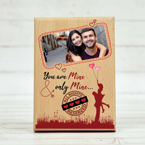 You are Mine Personalized Wooden Photo Frame