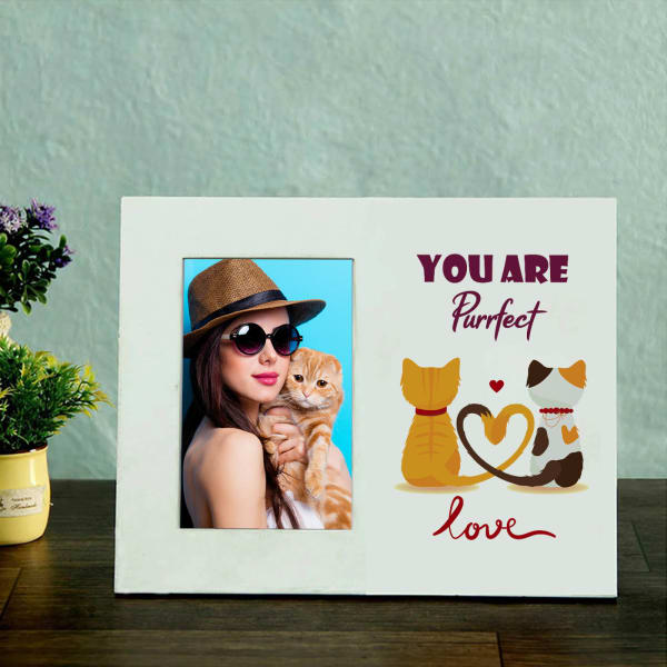 You Are Purrfect Pet Personalized Wooden Photo frame