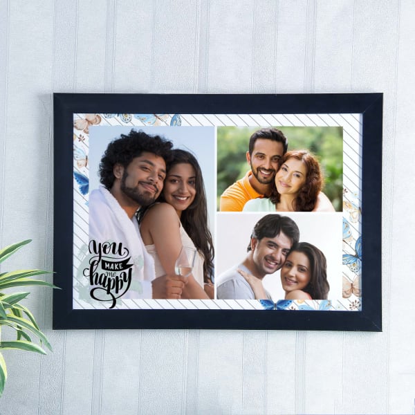 You Make Me Happy Personalized A3 Photo Frame