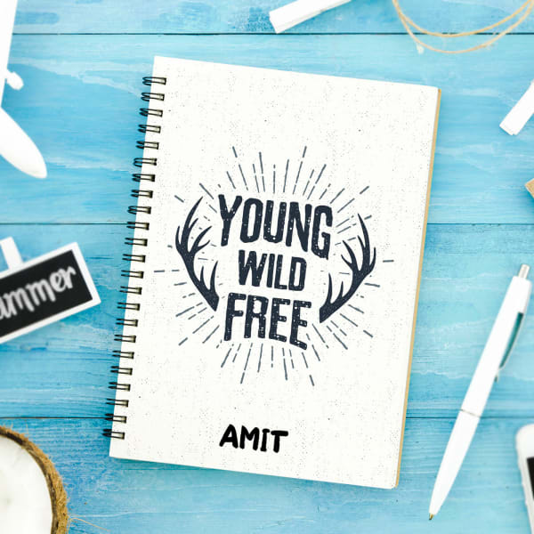 Young Wild & Free Personalized Notebook