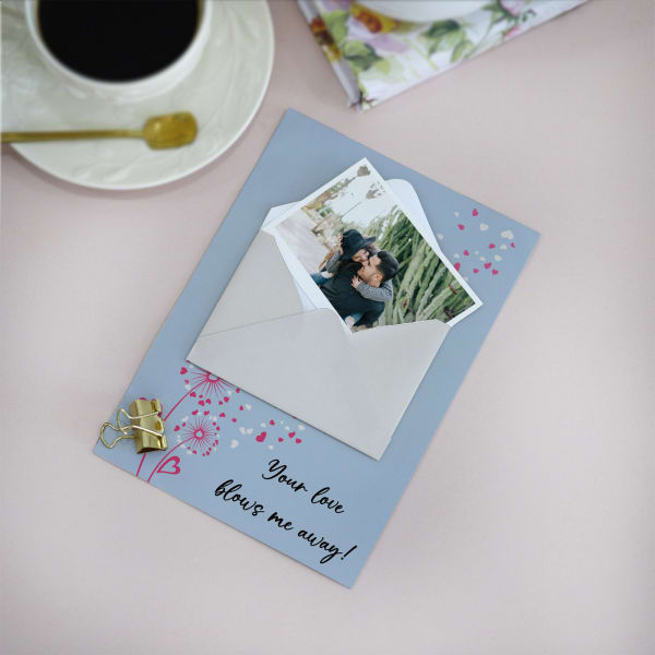 Your Love Blows Me Away - Personalized Greeting Card With Envelope