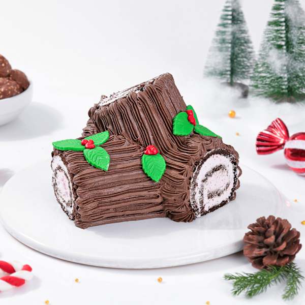 Yule Log Christmas Cake (Half Kg)