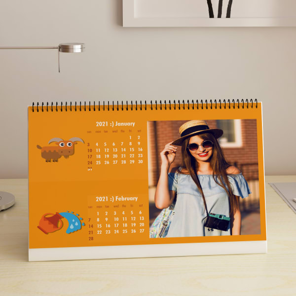 Zodiac Personalized Desk Calendar (A4)