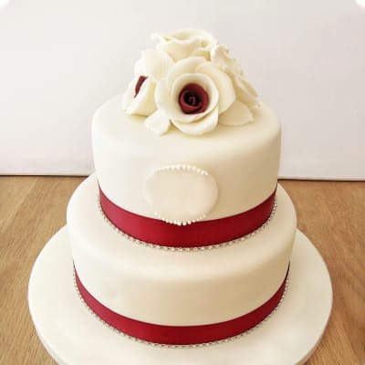 Exotic Strawberry 2 Tier Cake | Buy Strawberry Two Tier Cake Online