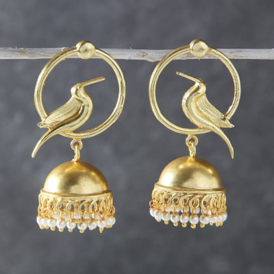 amrapali gold jhumkas