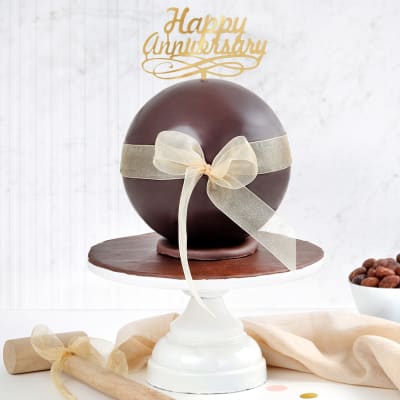 Anniversary Surprise Chocolate Pinata Ball Cake (1Kg)