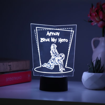 Bhai My Hero - Personalized LED Lamp