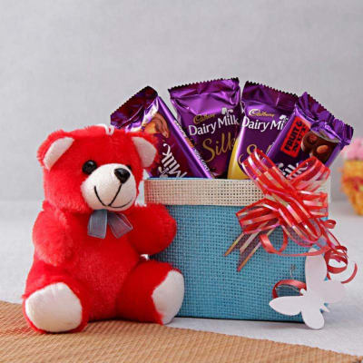 dairy milk silk with teddy bear