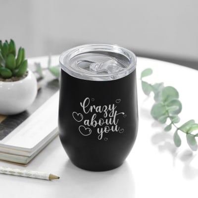 Crazy About You Personalized Stainless Steel Tumbler