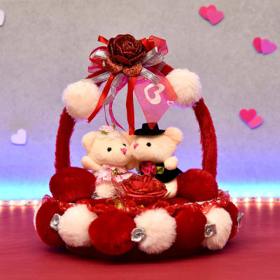 cute love teddy bear couple